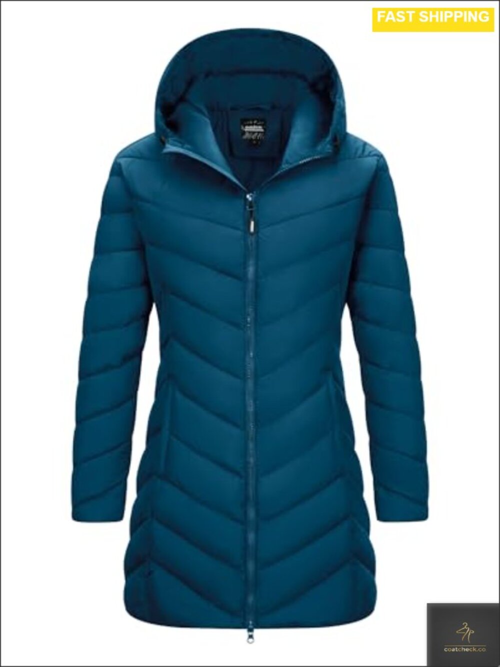 Long Hooded Lightweight Puffer Coat Winter Jacket